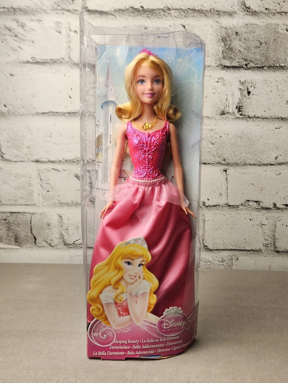 Disney Princess Sleeping Beauty Aurora Doll Pink Gown Mattel New In Box